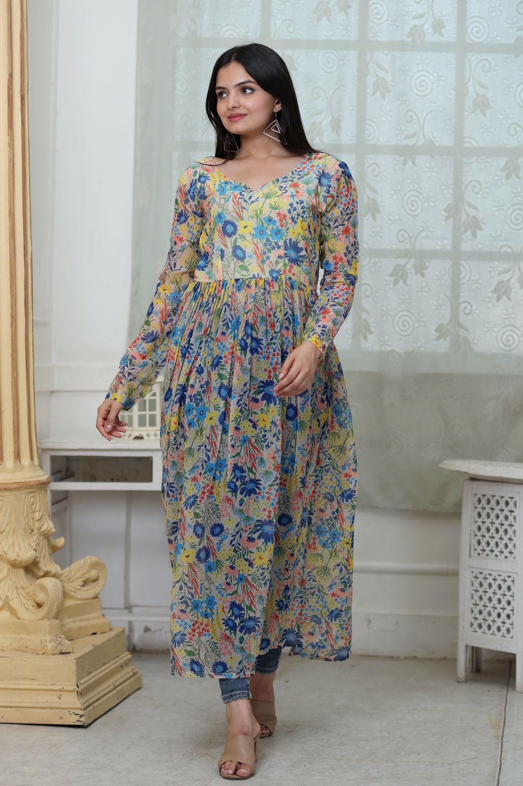  KA 1047 Georgette Printed Kurtis Catalog